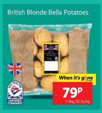Lidl British blonde bella potatoes offer