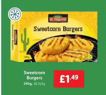 Lidl El tequito sweetcorn burgers 240 g offer
