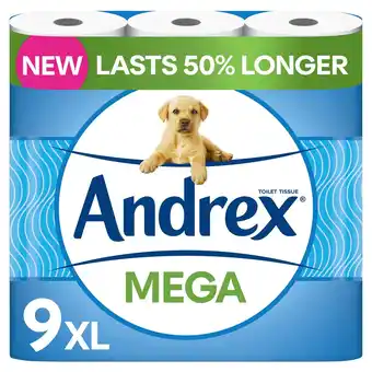 Tesco Andrex classic clean toilet tissue 9 mega rolls offer
