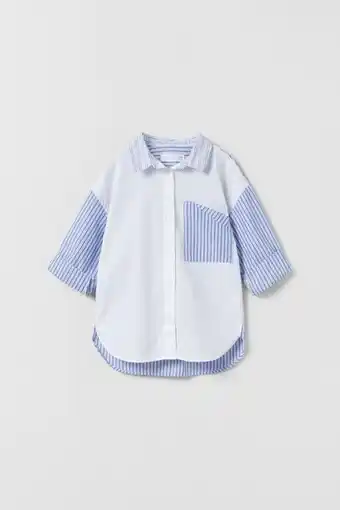 ZARA Contrast poplin shirt offer