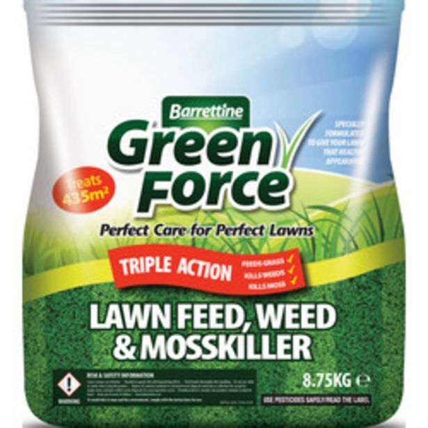 Barrettine lawn feed, weed & moss killer 8.75kg offer at Toolstation