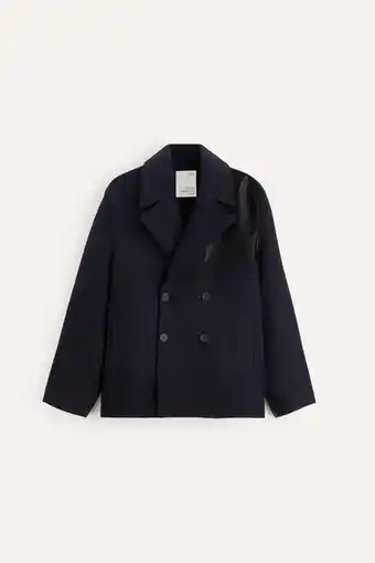ZARA Pea coat with leather patches studio nicholson offer