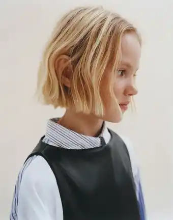 ZARA Faux leather pinafore dress offer