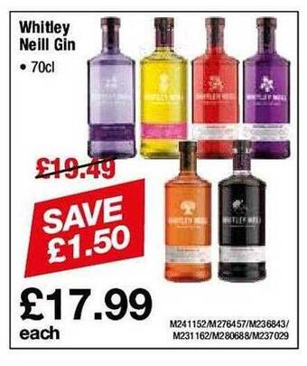 Makro Whitley neill gin offer