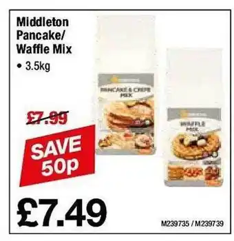 Makro Middleton pancake waffle mix offer