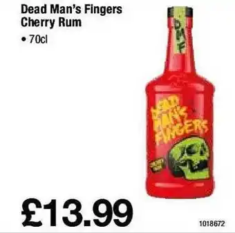 Makro Dead man's fingers cherry rum offer