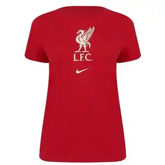 Sports Direct Nike liverpool fc crest t-shirt womens offer