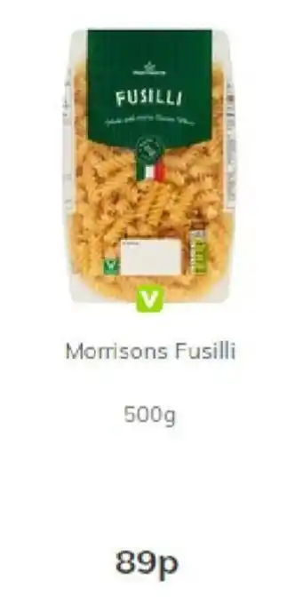 Morrisons Morrisons Fusilli 500g offer