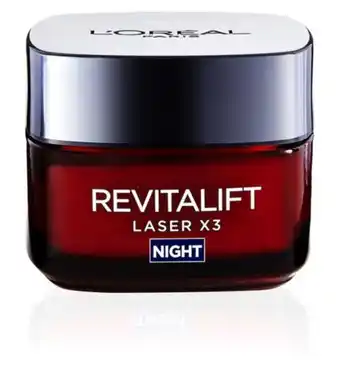 Boots L'oreal paris revitalift laser face moisturiser triple action anti-ageing night cream 50ml offer