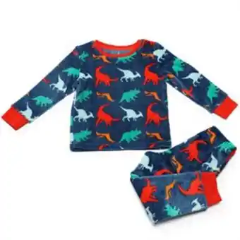 Home Bargains Jeff & co by jeff banks: boys dinosaur fleece pyjama set offer