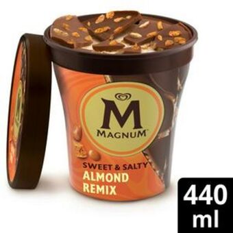Sainsbury's Magnum sweet & salty almond remix ice cream tub 440ml offer