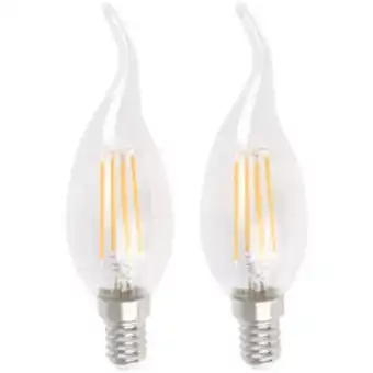 Toolstation Led filament flame tip candle lamp 4w ses (e14) 450lm offer
