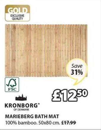 JYSK Kronborg marieberg bath mat offer