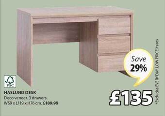 JYSK Haslund desk offer