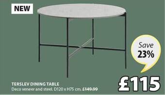 JYSK Terslev dining table offer