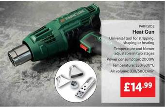 Lidl Parkside heat gun offer