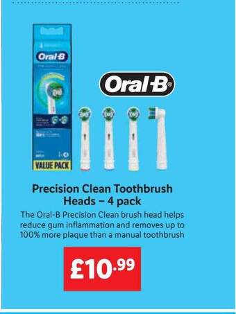 Lidl Oral-b precision clean toothbrush heads - 4 pack offer