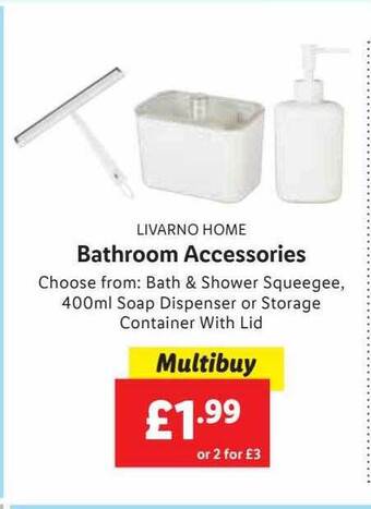 Lidl Livarno home bathroom accessories offer
