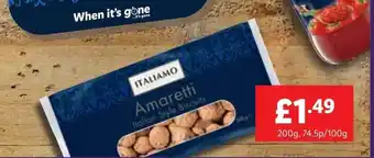 Lidl Italiamo amaretti offer