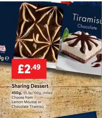 Lidl Italiamo sharing dessert offer