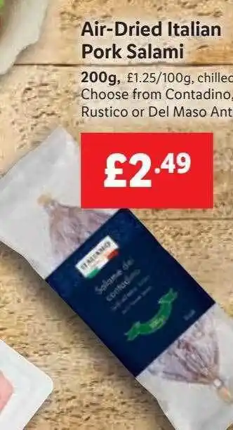 Lidl Italiamo air-dried italian pork salami offer