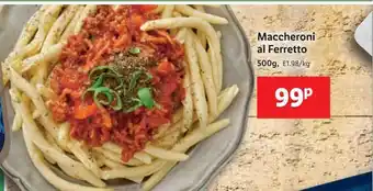 Lidl Maccheroni al ferretto offer