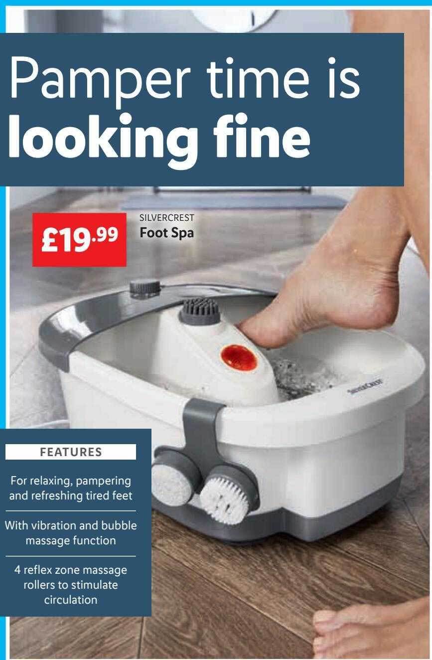 Silvercrest foot spa offer at Lidl