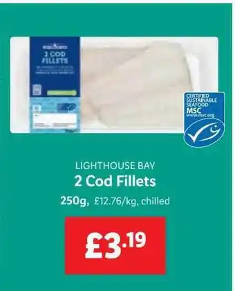 Lidl Lighthouse bay 2 cod fillets offer
