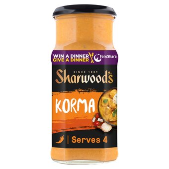 Tesco Sharwoods korma sauce mild 420g offer