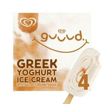 Sainsbury's Guuud salted caramel greek yoghurt ice cream lollies 4x80ml offer