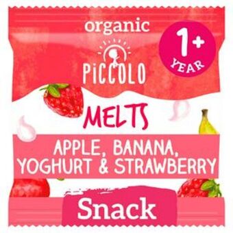 Sainsbury's Piccolo organic apple, banana, yoghurt melts offer
