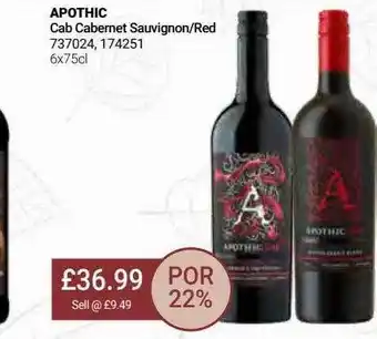 Bestway Apothic cab cabernet sauvignon-red offer