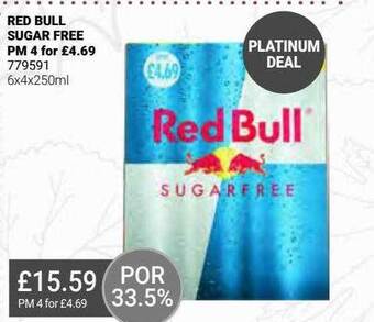 Bestway Red bull sugar free offer