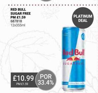 Bestway Red bull sugar free offer