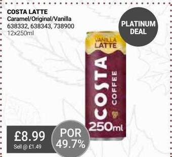Bestway Costa latte offer