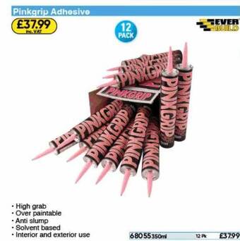 Toolstation Pinkgrip adhesive offer