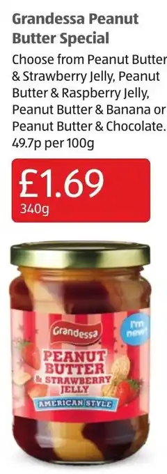 Aldi Grandessa Peanut Butter special 340g offer