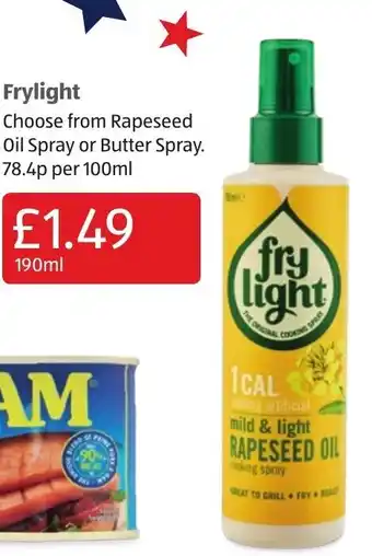 Aldi Frylight 190ml offer