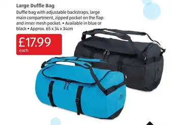 Aldi Large Duffle Bag offer