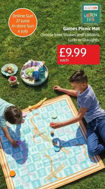 Aldi Games Picnic Mat offer