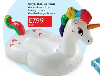 Aldi Animal Ride-On Floats offer