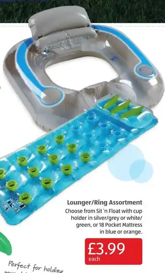 Aldi Lounger/ Ring Assortment offer