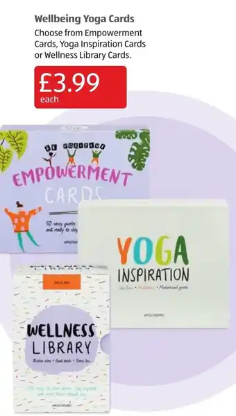 Aldi Wellbeing Yoga Cards offer