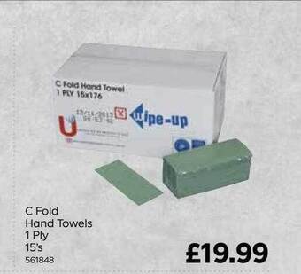 Bestway C fold hand towels 1 ply offer