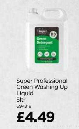 Bestway Super professional green washing up liquid offer