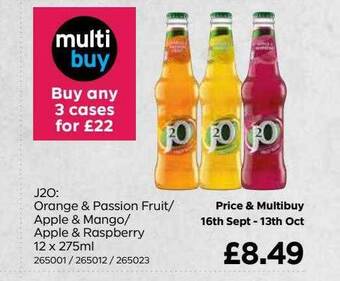 Bestway J20 : orange & passion fruit-apple & mango-apple & raspberry offer