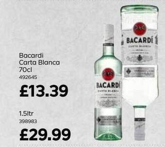 Bestway Bacardi carta blanca offer