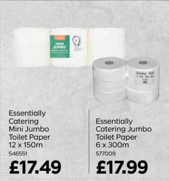 Bestway Essentially catering mini jumbo toilet paper, essentially catering jumbo toilet paper offer