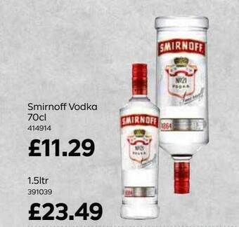 Bestway Smirnoff vodka offer
