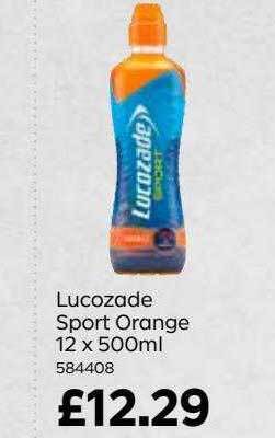 Bestway Lucozade sport orange offer